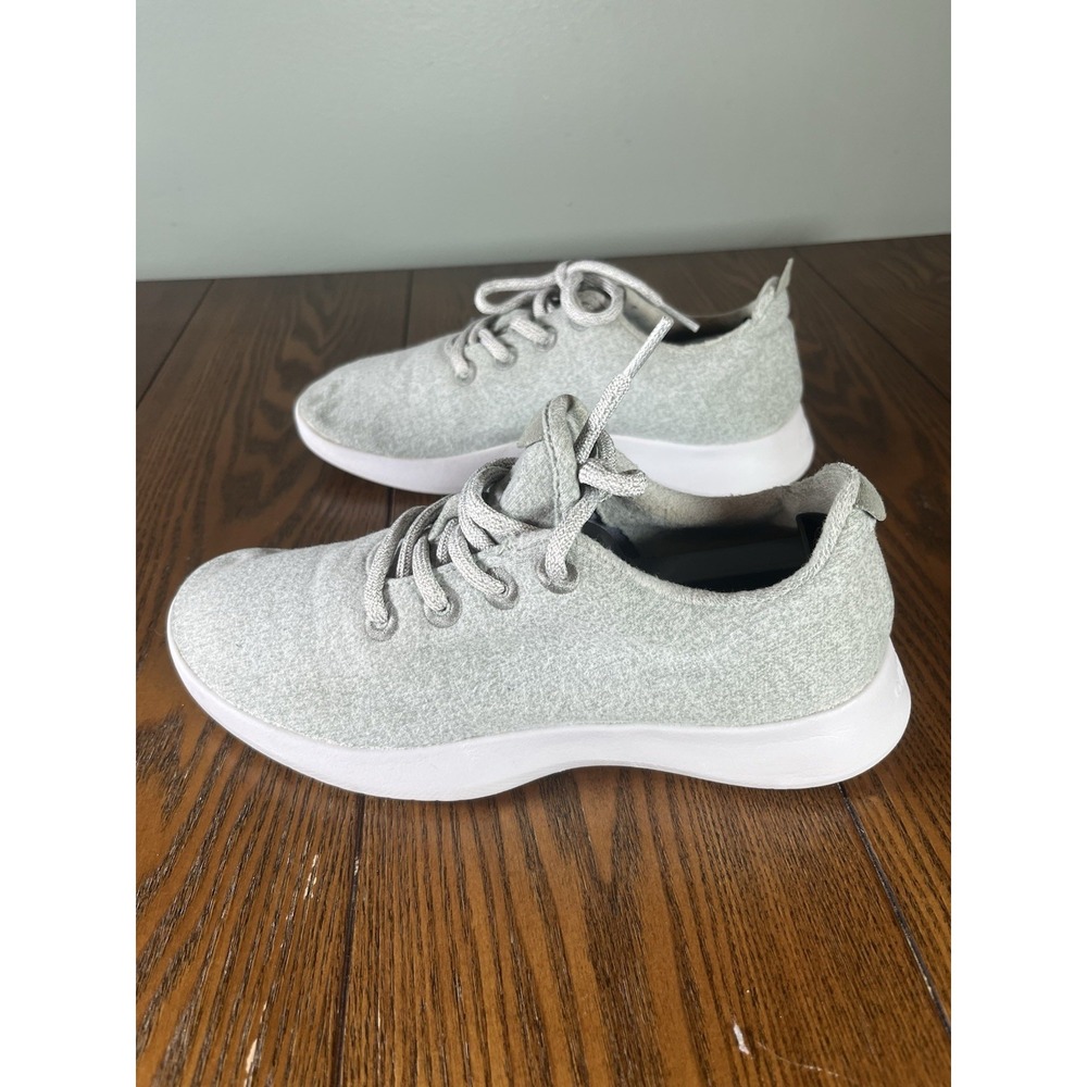 Allbirds Women's Wool Runners Natural Green Running Shoes Sneakers Size 8